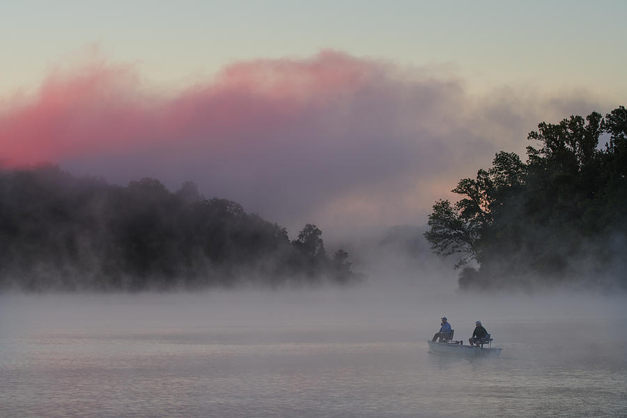 Boat Photograph - Misty Lake #5 by ??? / Austin Li