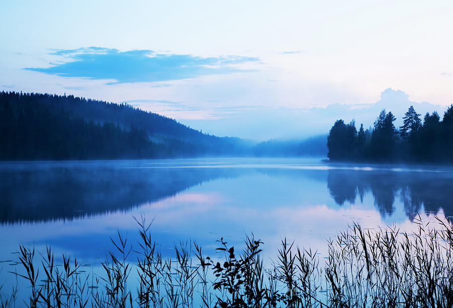 Misty Lake Photograph by Ssuni