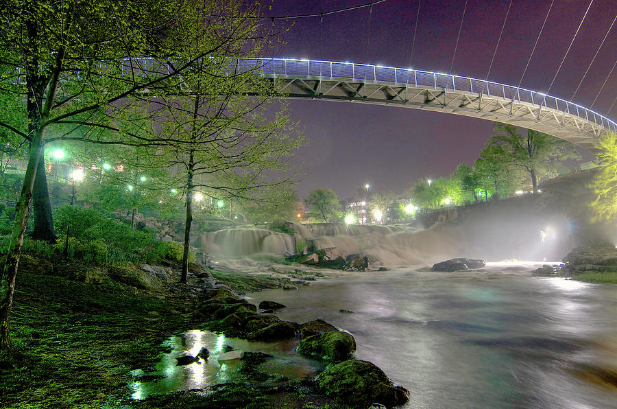 Misty Moment at Falls Park Photograph by Blaine Owens