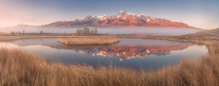 Misty Morning In The Altai Photograph by Valeriy Shcherbina