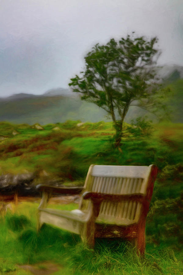 Misty Morning in the Rain Painting Photograph by Debra and Dave Vanderlaan