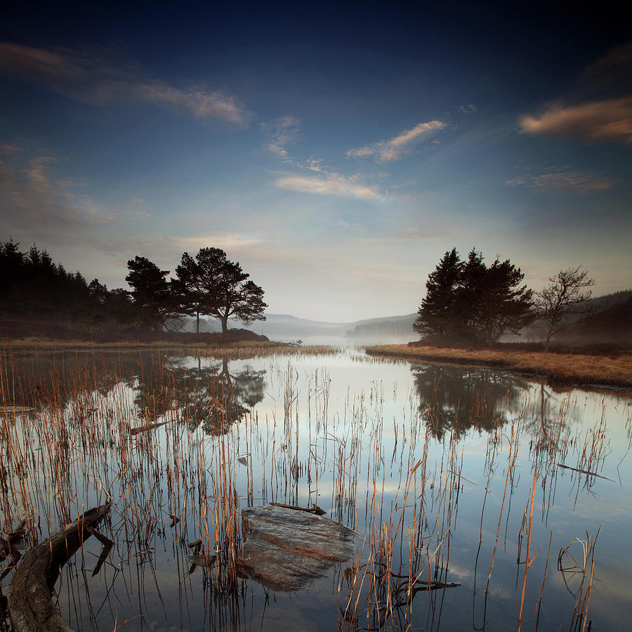 Misty Morning Loch Lake Photograph by Angus Clyne
