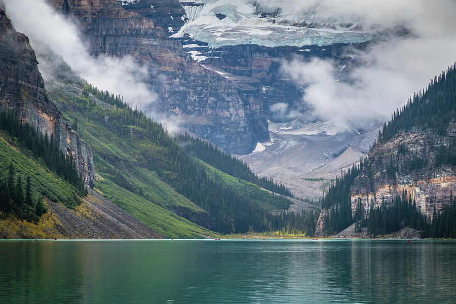 Misty Mountains of Lake Louise Photograph by Andy Konieczny