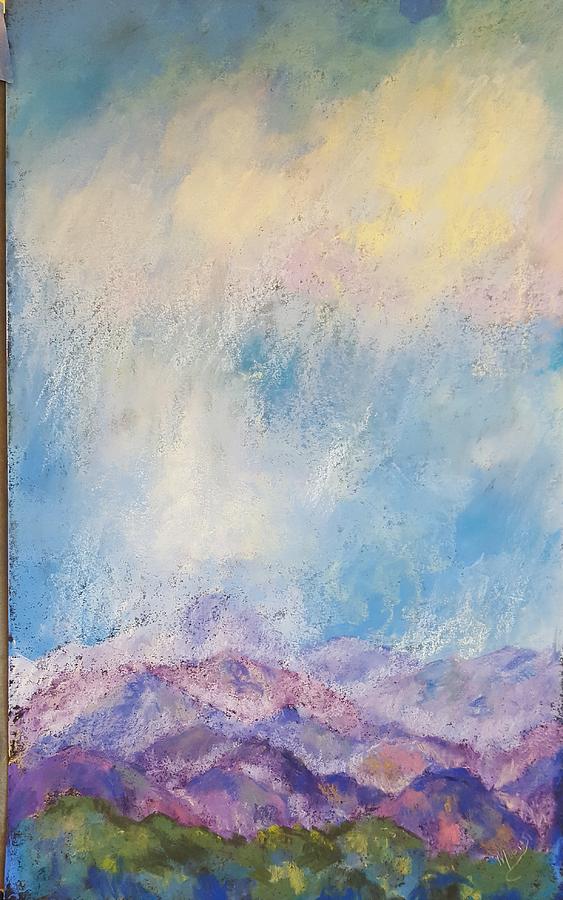 Mountain Pastel - Misty Mountains by Trish Moores
