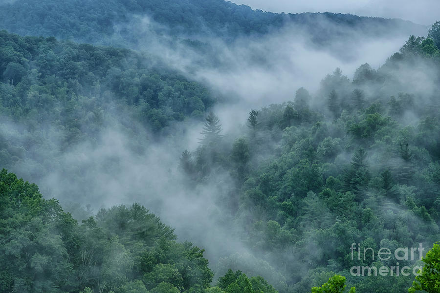 Misty Mountains Webster County Photograph by Thomas R Fletcher
