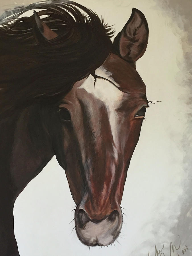 Misty My Horse  Painting by Barbara Andrews