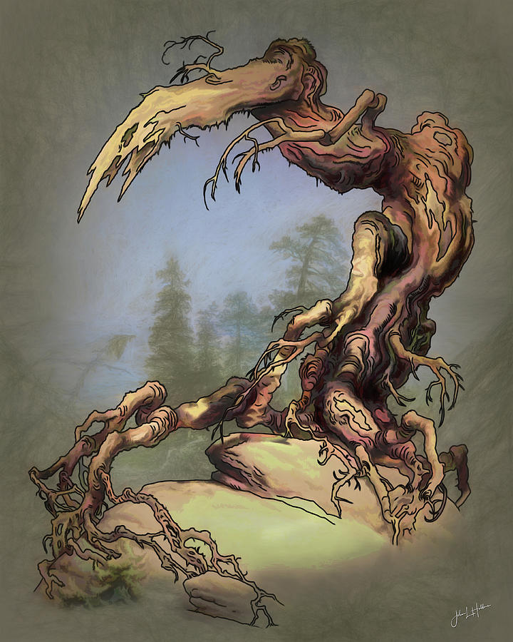 Misty Mythic Woods Digital Art by John Haldane