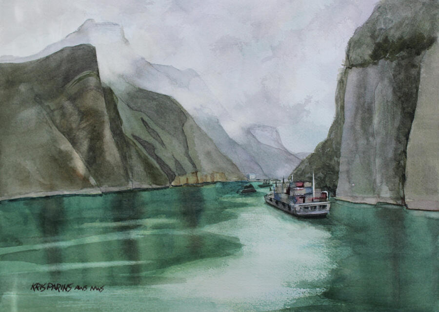 Misty Voyage Painting by Kris Parins