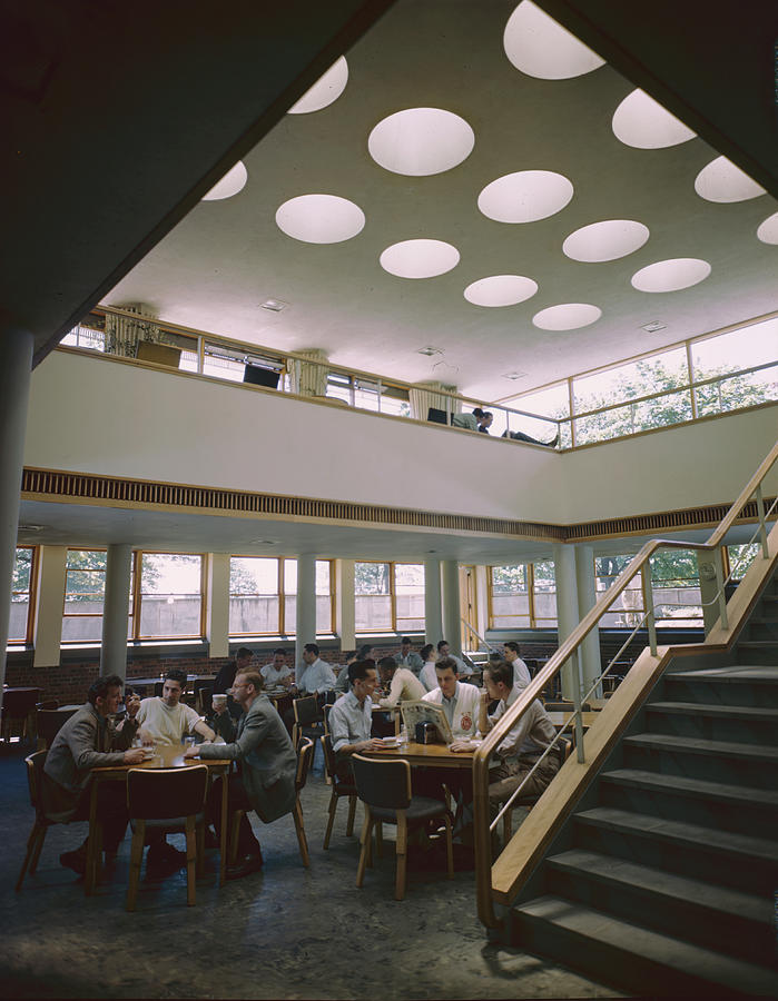 University Photograph - MIT Students Dine In Baker House by Yale Joel