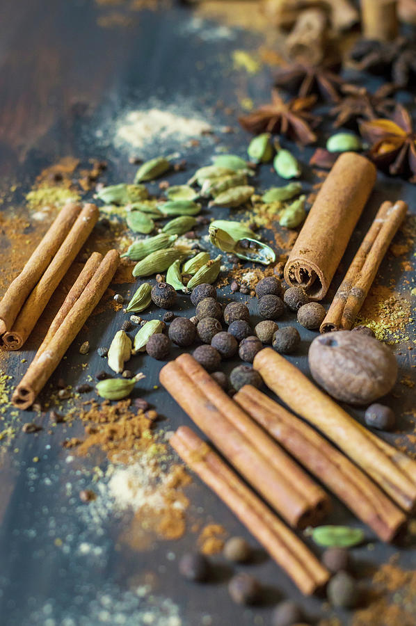 Mix Of Various Spices For Making Pumpkin Pie Spice Mix Photograph by Mateja Zvirotic