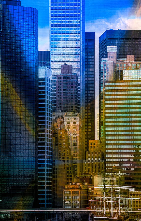 Mixed Color Architecture NYC  Digital Art by Chuck Kuhn