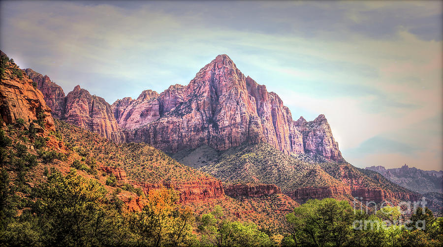 Mixed Color Zion National Park  Digital Art by Chuck Kuhn