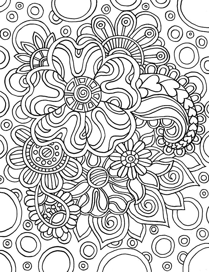 Abstract Drawing - Mixed Coloring Book 54 by Kathy G. Ahrens