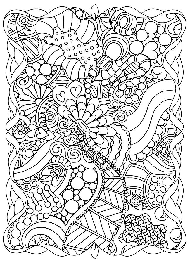 Coloring Books Drawing - Mixed Coloring Book 63 by Kathy G. Ahrens