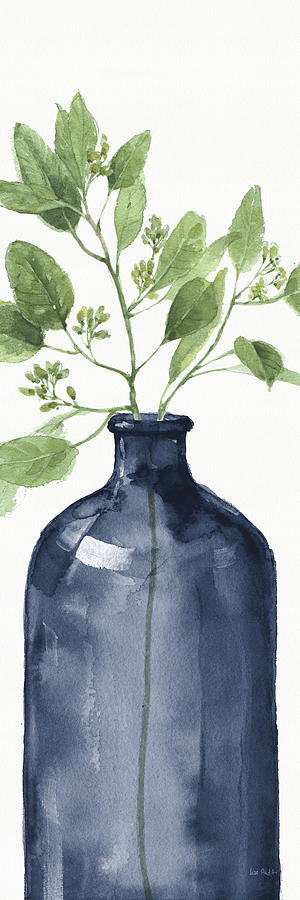Mixed Greenery I Navy Painting by Lisa Audit