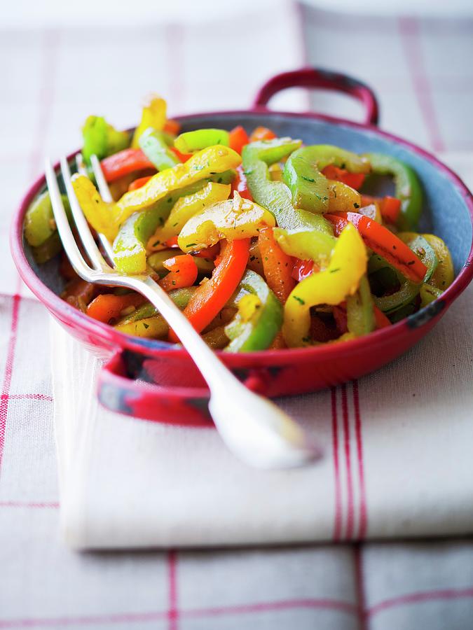 Mixed Peppers Saut Photograph by Roulier-turiot