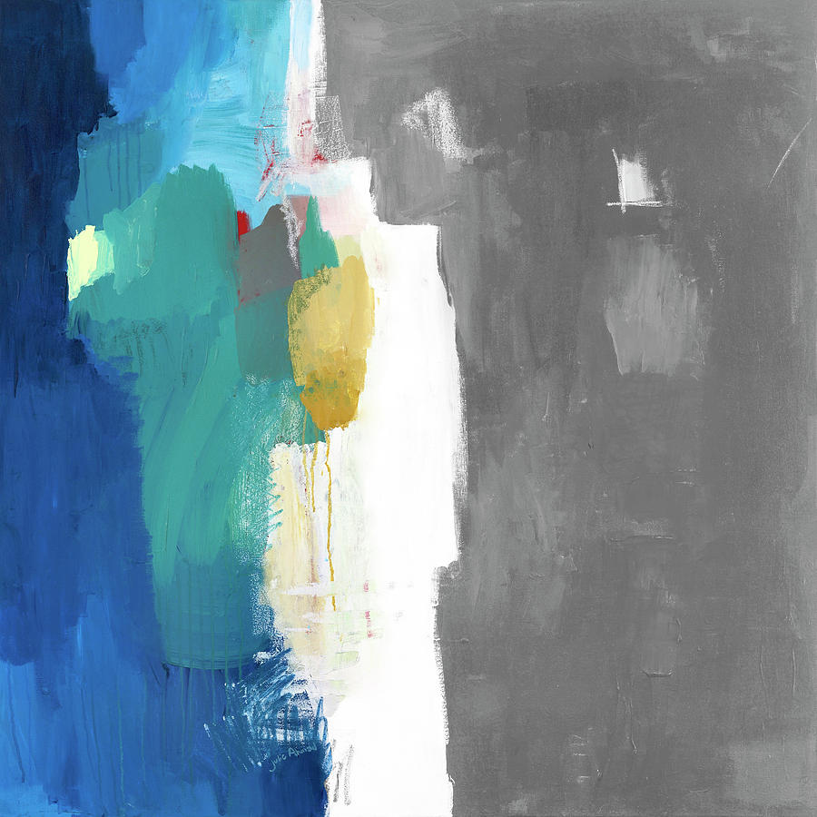 Mixed Signals Gray  Painting by Julie Ahmad