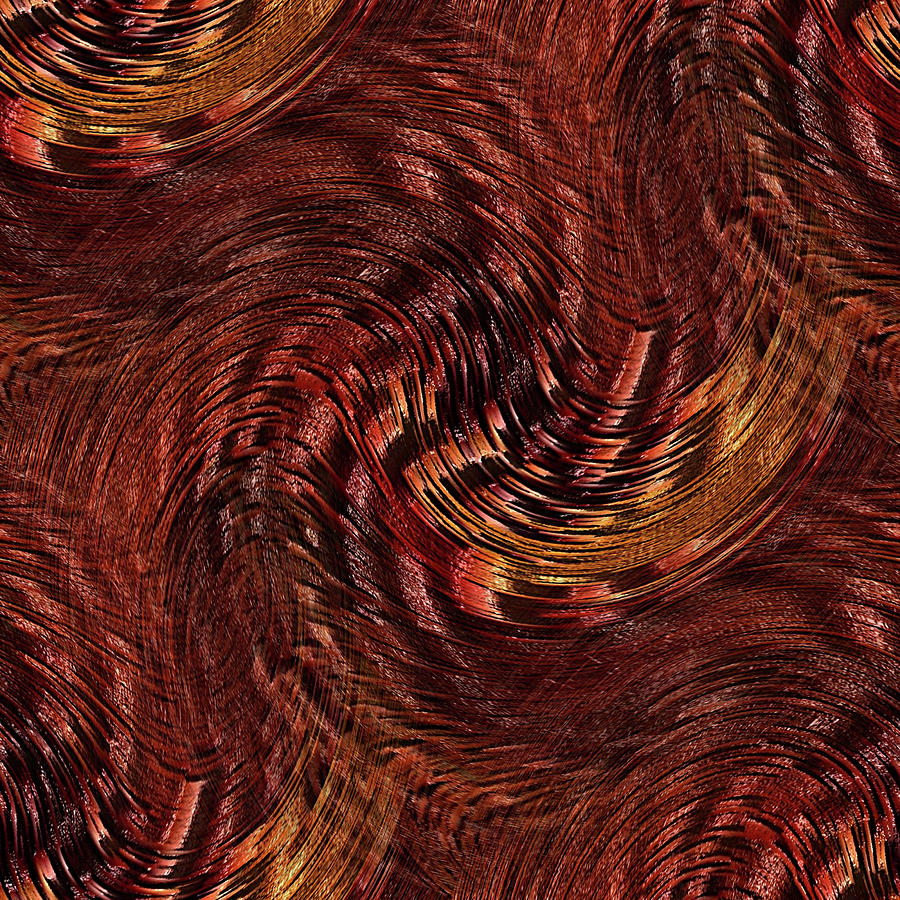 Abstract Digital Art - Mixing Copper Metallic by David Manlove