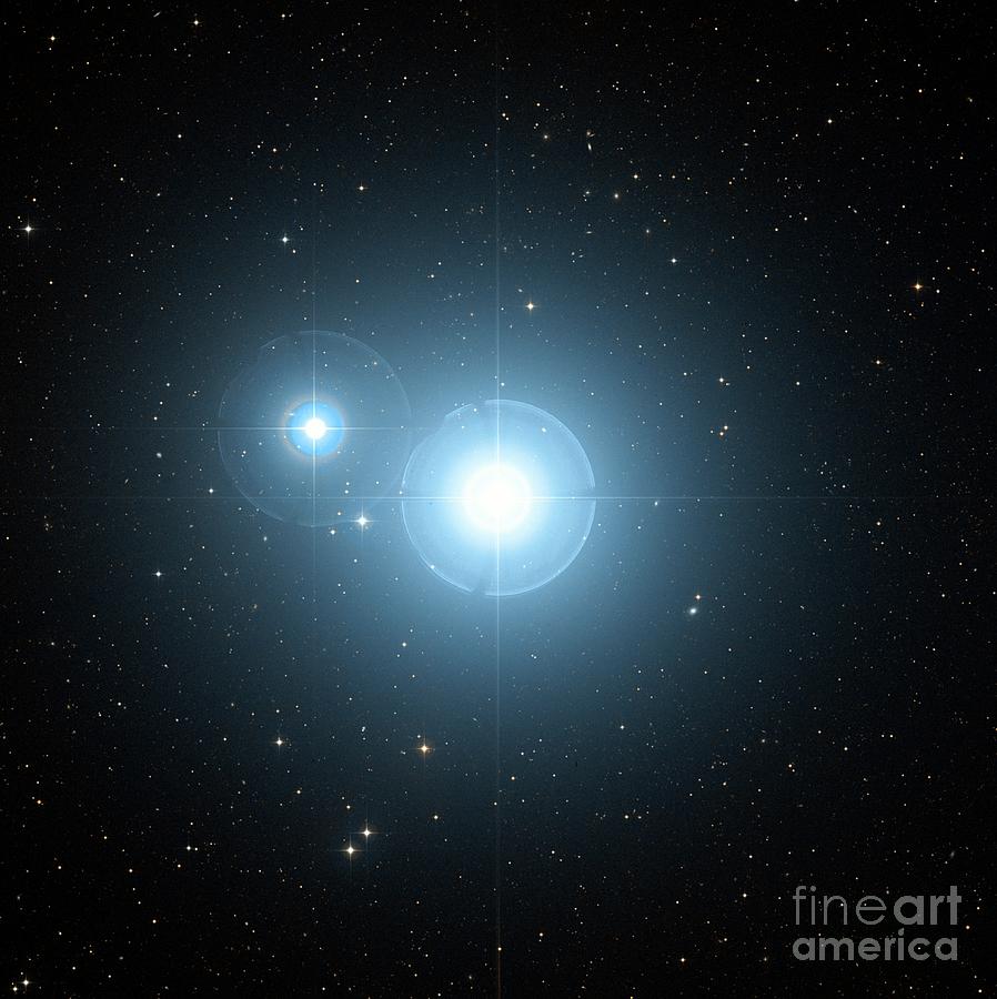 Mizar And Alcor Star System Close-up View Photograph by Davide De Martin/science Photo Library