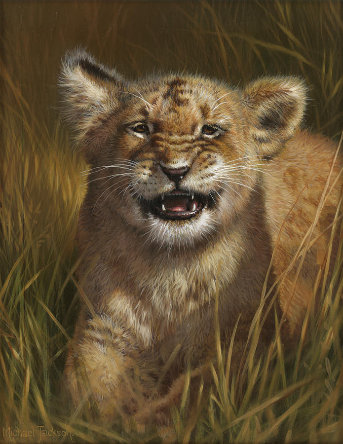 Lion Digital Art - Mja-oil-wwl-70152 by Michael Jackson