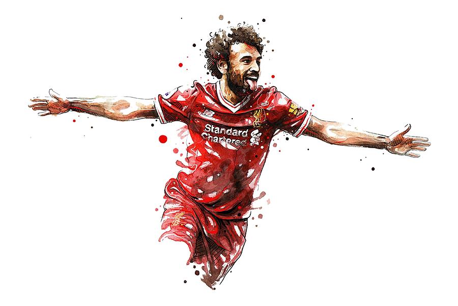 Download Liverpool 4K Salah Holding Trophy Wallpaper  Wallpaperscom