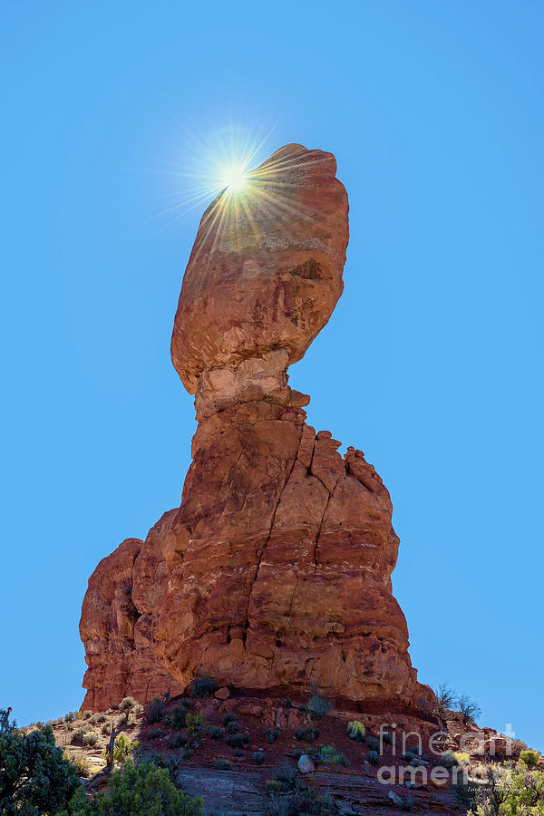 Moab Arches Balanced Rock Sun Star Photograph by Aloha Art