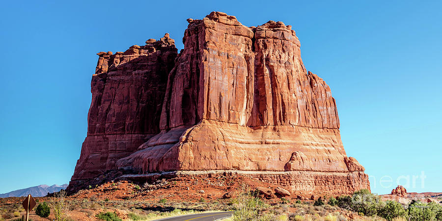 Moab Arches Lone Mountain In the Afternoon 2 to 1 Ratio Photograph by Aloha Art