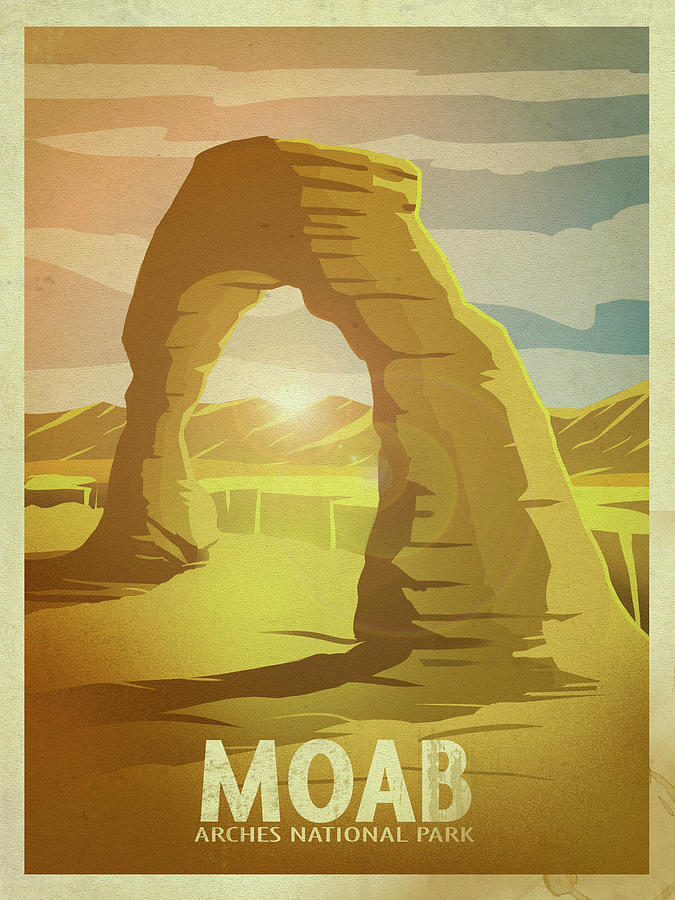 Moab Arches Mixed Media - Moab Arches by Old Red Truck