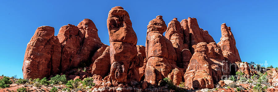Arches National Park Photograph - Moab Arches Stonehenge 3 to 1 Ratio by Aloha Art