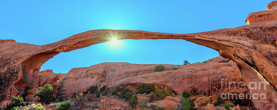 Moab Landscape Arch Sun Star 2.5 to 1 Ratio Photograph by Aloha Art