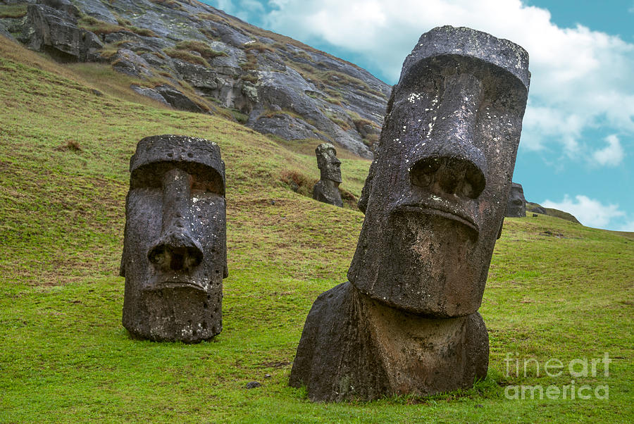Magic Photograph - Moai Standing In Easter Island  Chile by Esb Professional