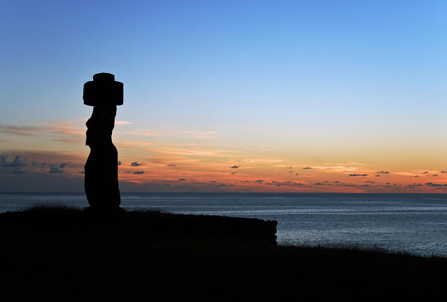 Moai Statue In Easter Island Digital Art by Bruno Cossa