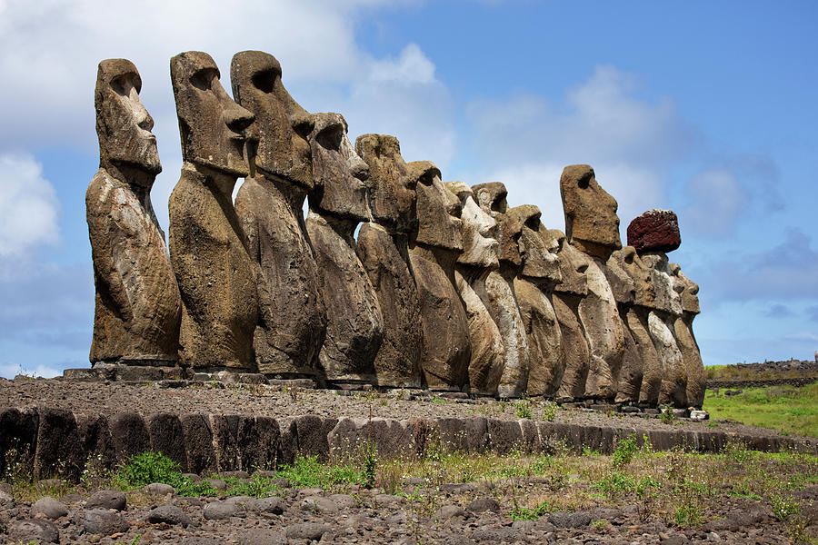 Moai Statues, Tongariki, Easter Island, South Pacific Photograph by Doug Allan / Naturepl.com Moai Statues, Tongariki, Easter Island, South Pacific Photograph by Doug Allan / Naturepl.com