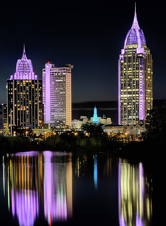 Mobile Purple Skyline Photograph by JC Findley