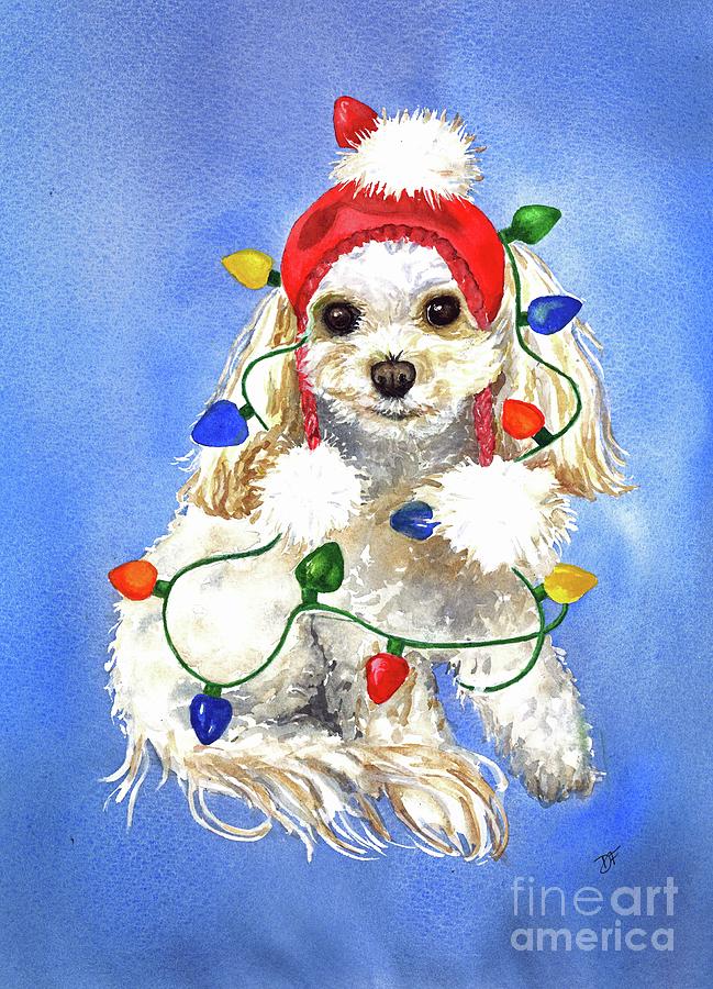 Mocha Merry and Bright Painting by Diane Fujimoto