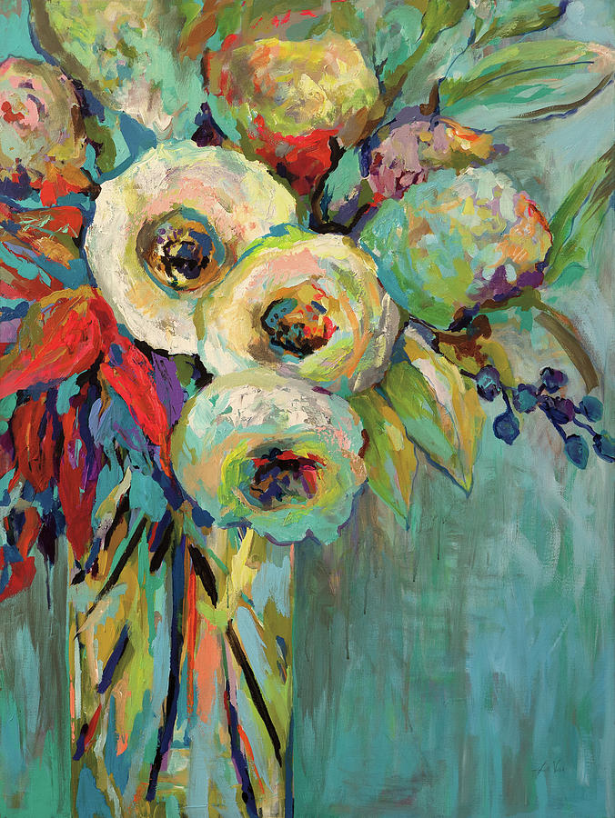 Flower Painting - Mod Floral by Jeanette Vertentes