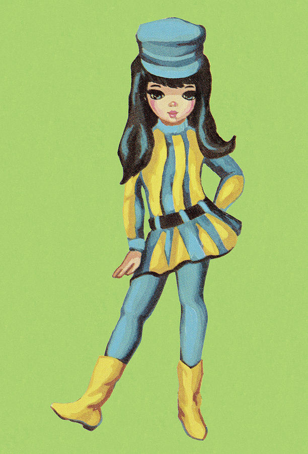 Cool Drawing - Mod Girl by CSA Images