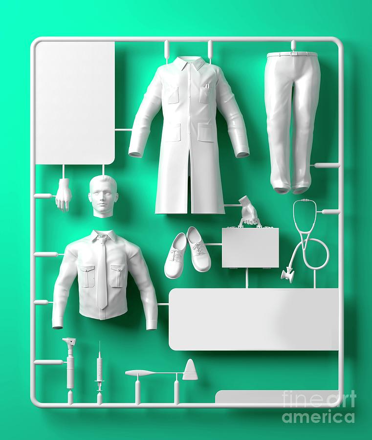 Toy Photograph - Model Doctor Kit by Ventris/science Photo Library
