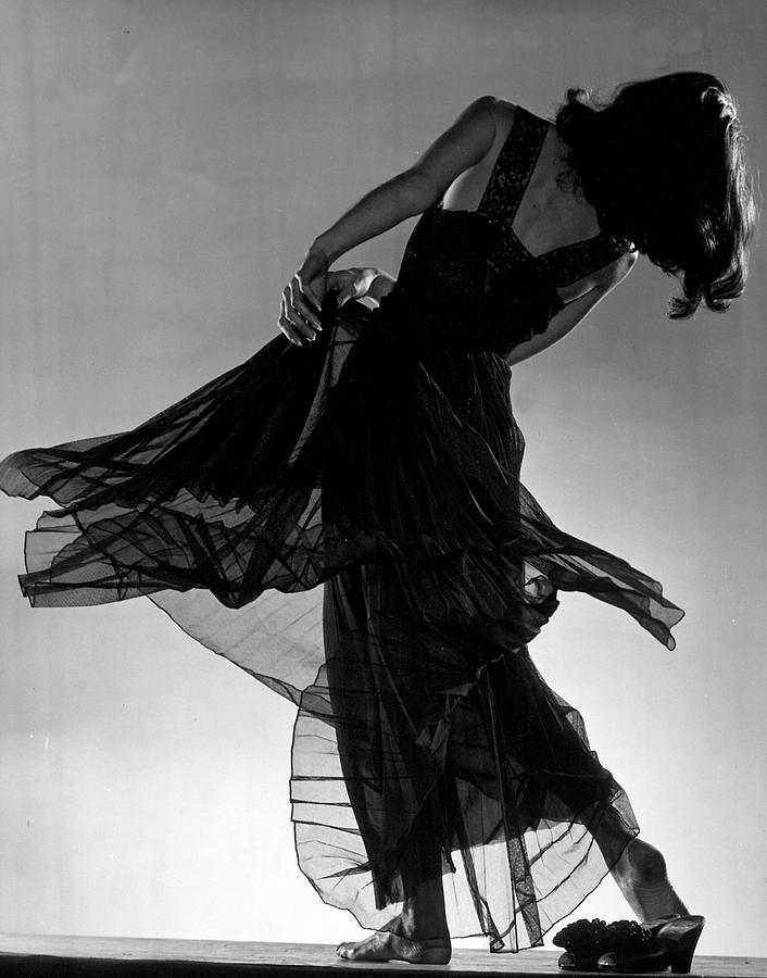 Model Florence Dornin Twirling Around In Photograph by Gjon Mili Model Florence Dornin Twirling Around In Photograph by Gjon Mili