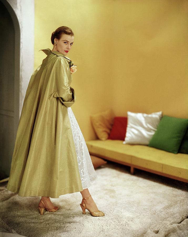 Model In A Ceil Chapman Coat Photograph by Horst P. Horst