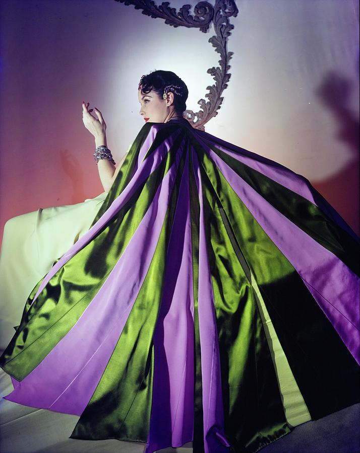 Model In A Charles James Cape Photograph by Horst P. Horst