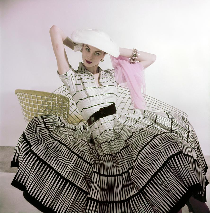Model In A Harvey Berin Dress Photograph by Horst P. Horst