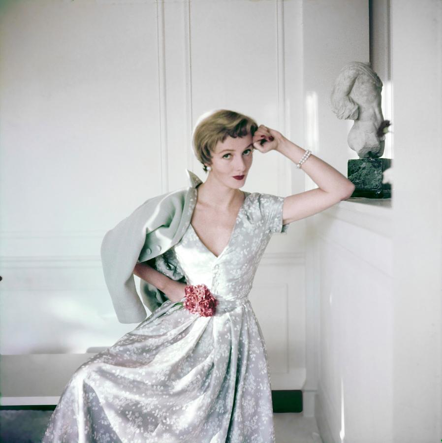 Model In A Kane Weill Ensemble Photograph by Horst P. Horst