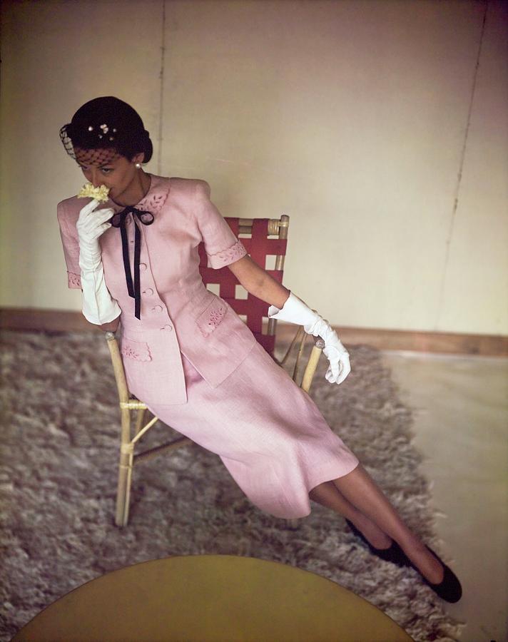 Model In A Larry Aldrich Suit Photograph by Horst P. Horst