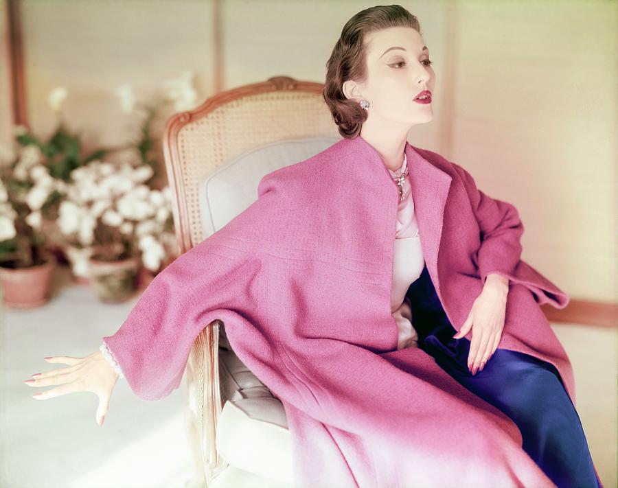 Model In A Lo Bablo Coat Photograph by Horst P. Horst