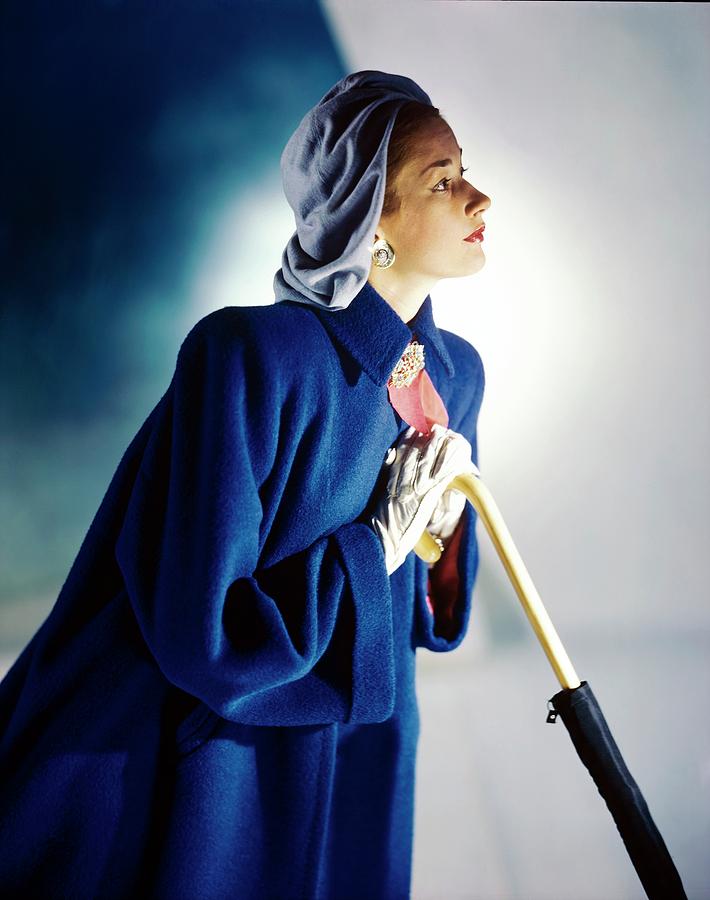 Model In A Original Modes Coat Photograph by Horst P. Horst
