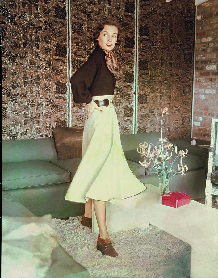 Model In A Phelps Skirt Photograph by Horst P. Horst
