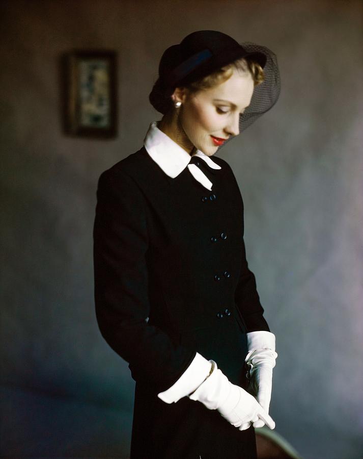 Model In Adler & Adler Photograph by Horst P. Horst Model In Adler & Adler Photograph by Horst P. Horst