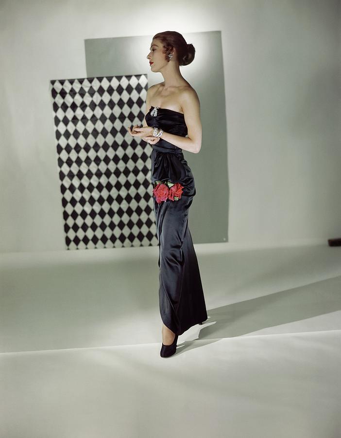 Model In An Adele Simpson Gown Photograph by Horst P. Horst