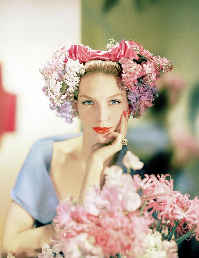 Model In An Emme Headdress Photograph by Horst P. Horst